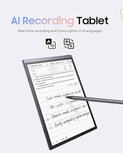 iFLYTEK AINOTE Air 2 Bundle with Blue Folio Case, 8.2-inch AI Paper Tablet Writing Tablet, Digital Notebook with Pen, Voice-to-Text Transcription, Multi-Languages Chatgpt Support