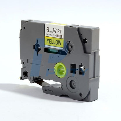 1PK Black on Yellow Extra Strength Laminated Label Tape Compatible for Brother P-Touch TZe-S611 TZ S611 Tze S611(6mm x 8m)