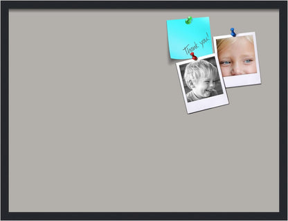 PinPix 32x24 Inch Cork Bulletin Board. This Decorative Framed Pin Board Comes with Dark Stone Design and a Satin Black Frame. Ideal for Home Office Decor or Message Board (PinPix-1808)