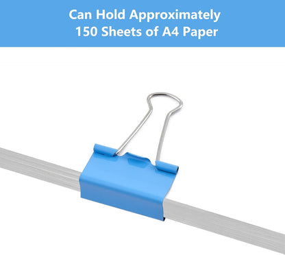 Binder Clips 24 PCS,1.6 in. Clips Office Supplies, Metal Clips, Binder Clip, Paper Clamps, Office Clips, Paper Binder Clips FXJHUDH