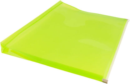 JAM PAPER Plastic Envelopes with Zip Closure - Letter Booklet - 9 3/4 x 13 - Lime Green - 12/Pack