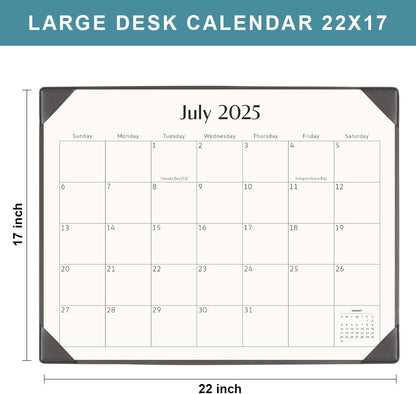 Desk Calendar 2025-2026, KOPEESY 22" x 17" Large Calendar with Desk Mat, From Now to June 2026, 22 x 17 Desk top Calendar for Home School and Office