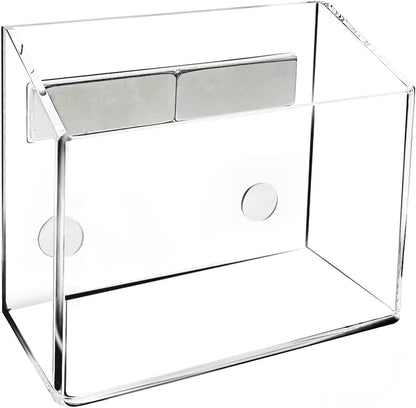 Simetufy Magnetic Pen Holder, Magnetic Dry Erase Marker Holder, magnetic pen holder for refrigerator, whiteboard , Pens, Pencils, Non-slip Acrylic Magnetic Marker Holder- Transparent, 1 Pack