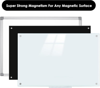 maxtek Magnetic Dry Erase Eraser for Glass White Board, 1 Pack, Built-in Neodymium Magnets