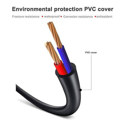 DC Power Splitter Security Camera Power Splitter 12V CCTV Power Cable (1 Female to 2 Male 5.5mm X 2.1mm, 5Pack)