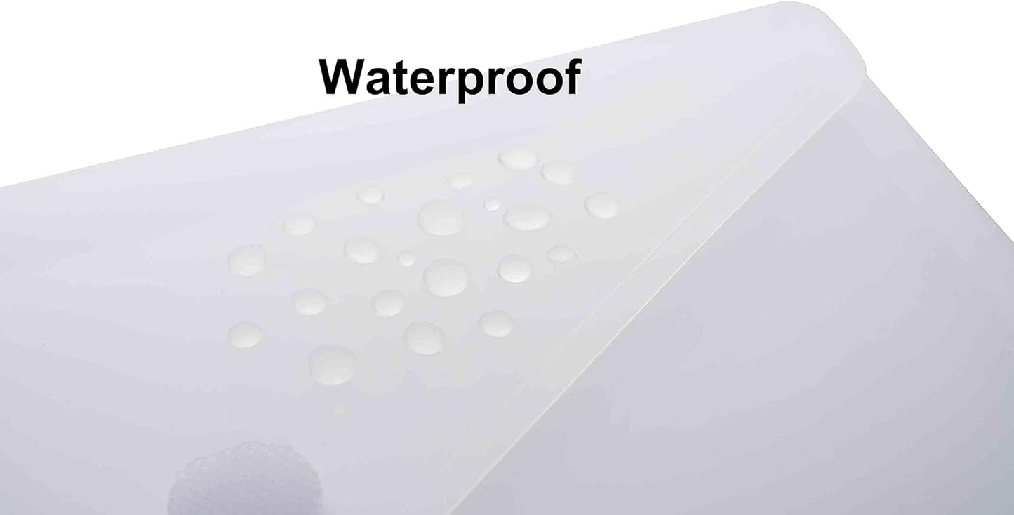 9x7 Clear Plastic Envelopes Hook Loop Closure Receipt Stickers Storage Holder 10 Pack