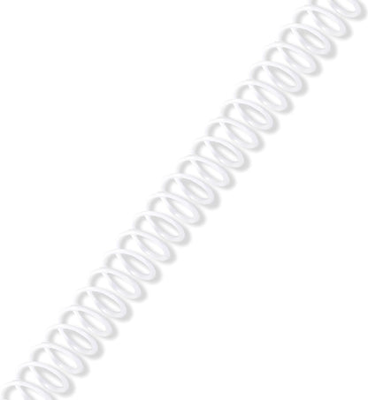 Rayson 1/2" Plastic Spiral Binding Coil, 95 Sheets Capacity, 4:1 Pitch 12.7mm White Coil Binding Spines for Business and Educational Purposes, Pack of 100