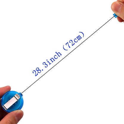 JANYUN 50 Pcs Retractable Badge Reel Clips Holder for Hanging ID Card Name Key Chain (Multi Color)