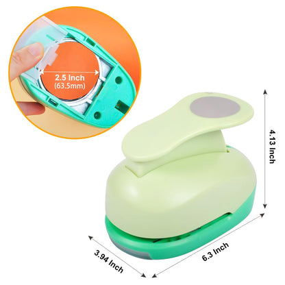 UCEC Circle Punch, 2.5 Inch Circle Hole Punch, Craft Paper Punches Circles Craft Punch Cutters for Handmade Crafting Scrapbooking Cards Arts Fun Projects