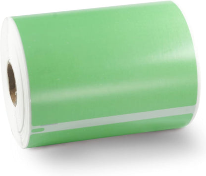 BETCKEY Colored Labels Compatible with Dymo 1744907 (4" x 6") Extra Large Shipping Labels, Compatible for Dymo LabelWriter Thermal 4XL & Zebra Desktop Printers [1 Roll, Green]