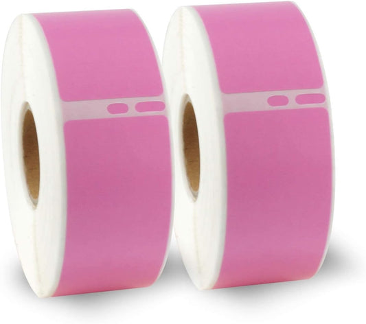 BETCKEY - Compatible DYMO 30252 (1-1/8" x 3-1/2") Address & Barcode Replacement Labels - Compatible with Rollo, DYMO Labelwriter 450, 4XL & Zebra Desktop Printers[2 Rolls/700 Labels, Pink]