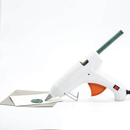 UNIQOOO Mailable Glue Gun Sealing Wax Sticks for Wax Seal Stamp - Metallic Botanical Green, Great for Birthday Cards, Wedding Invitations, Envelope, Snail Mail, Wine Package, Xmas Gift Idea, Pack of 8