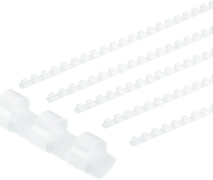 PATIKIL 10mm (3/8") Plastic Binding Combs, 100 Pcs 21 Rings Comb Binding Spines 60 Sheet Capacity Letter Size for Binding Paper Sheets, White