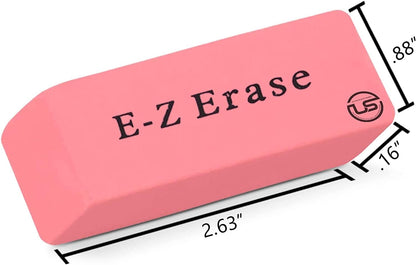 Pink Erasers, 120 Count Rectangular Eraser Bulk Pack, Latex Free Pink Pearl Erasers for School Supplies, Art and Office