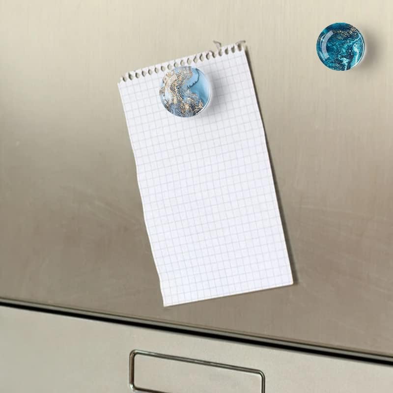 12Pcs Glass Strong Magnetic Refrigerator Magnet Fridge Sticker,Marble Crystal Fridge Magnets Decoration for Crafts,Strong Fridge Magnets for Kitchen, School,Office Whiteboard, Cabinet and Dishwasher