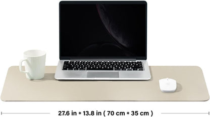 Cork Desk Mat - Dual-Sided Desk Pad for Office and Home - Desk Organization and Accessories - Ideal for Large Mouse Pad and Desk Mats on Top of Desks(Beige,27.6"x 13.8")