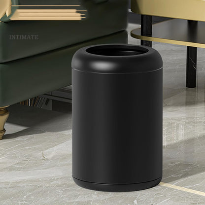 Black Metal Trash can,10L/2.6GAL,Open Top Wastebasket Bin,Garbage Can for Bathroom,Living Room,Office,Kitchen,Bedroom,Hotel (Black)