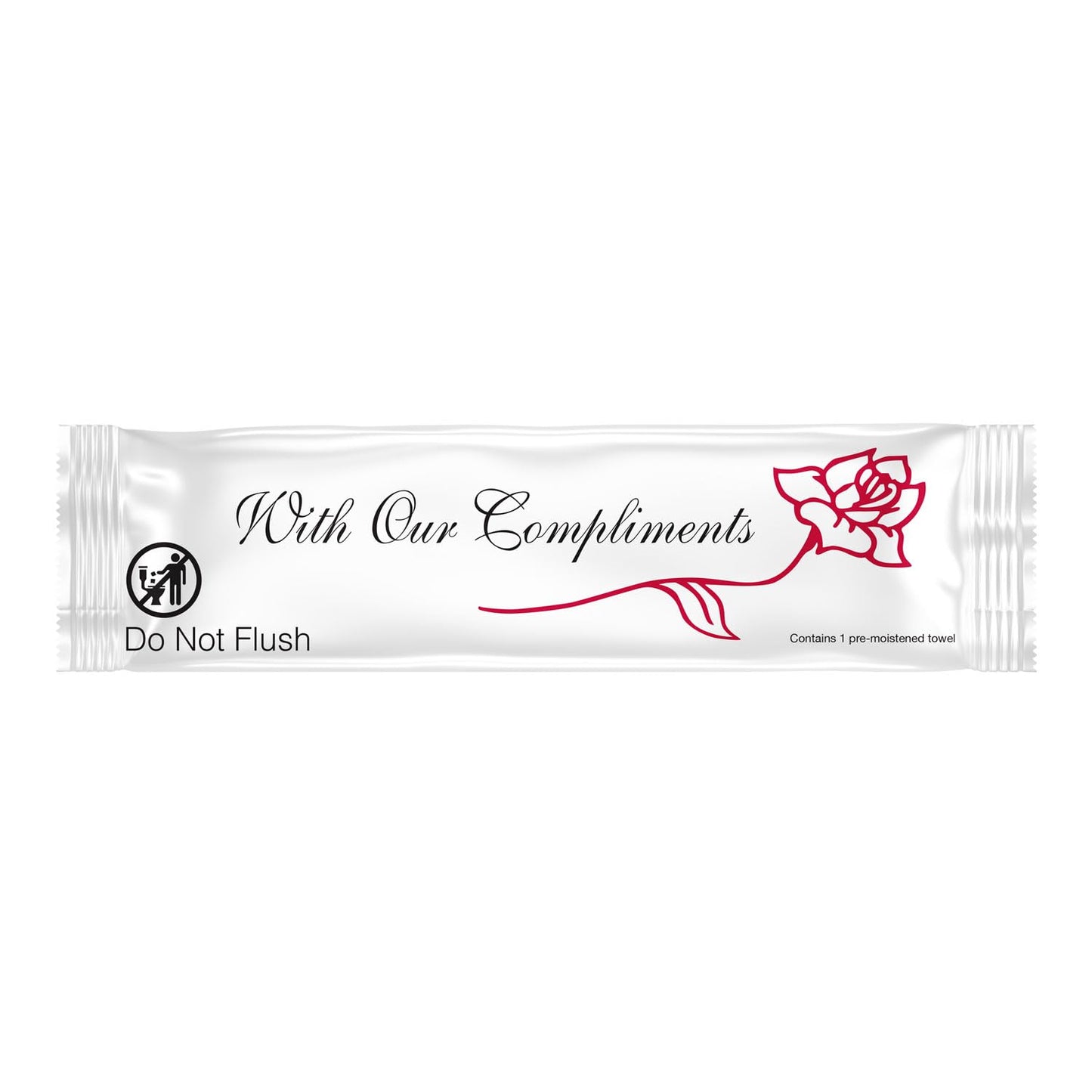 Diamond Wipes Pre-moistened Hand Wipes - “With Our Compliments” Logo 10x8” Extra Thick Lemon-Scented Pack of 250 Individually Wrapped Wet Wipes