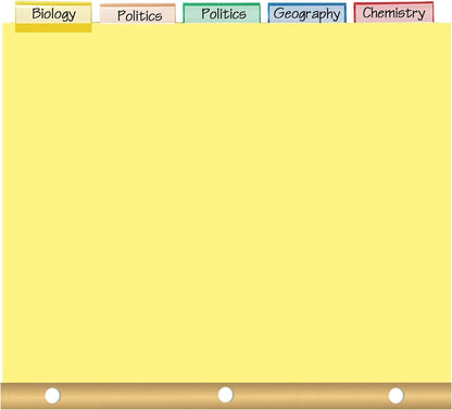 Binder Divider, PANDRI 120 Pack Binder Index Dividers with 5 Insertable Multicolor Big Tabs, Letter Size Paper Binder Divider for School Office Home Business