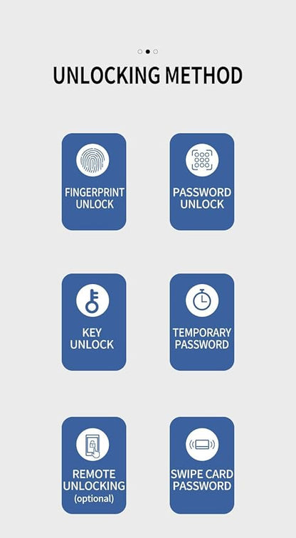 Smart Lock Fingerprint Door Lock with Touch Screen Password Electronic Locks, (No APP Control)