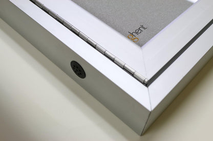 Ghent 48"x96" 2-Door Outdoor Enclosed Vinyl Bulletin Board, Shatter Resistant, with Lock, Satin Aluminum Frame - Silver (PA34896VX-193), Made in The USA,Medium