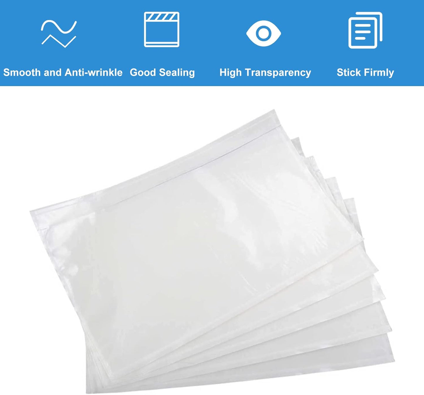 Coopaty Packing List Envelopes 7.5"x5.5" Pouches Invoice Enclosed Adhesive Bags (500 Pack)