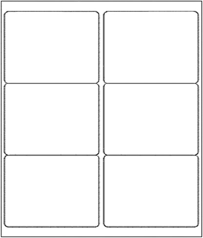 BESTEASY 3 1/3" x 4" Labels Shipping Labels for Laser Inkjet Printers, 6 Up Self Adhesive FBA Address Labels, White Matte Mailing Label Stickers (100 Sheets, 600 Labels)