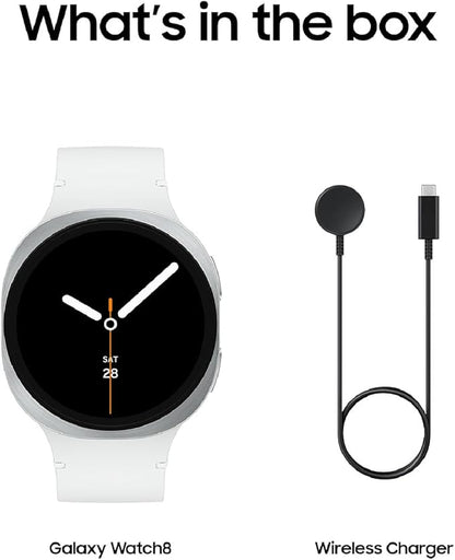 Samsung Galaxy Watch 8 (2025) 44mm LTE Smartwatch, Cushion Design, Fitness Tracker, Sleep Coaching, Running Coach, Energy Score, Heart Rate Tracking, Silver [US Version, 2 Yr Warranty]
