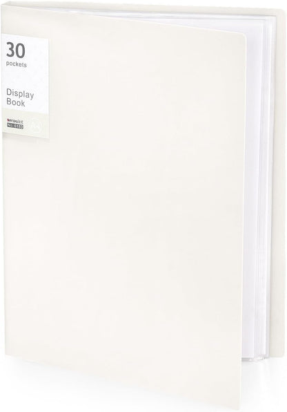 Tamaki Portfolio Binder with Plastic Sleeves, Pocket Portfolio Folder with Clear Sheet Protectors, Display 60 Pages Book, Presentation Book for Artwork, Document Organizer, 1 Pack (White)