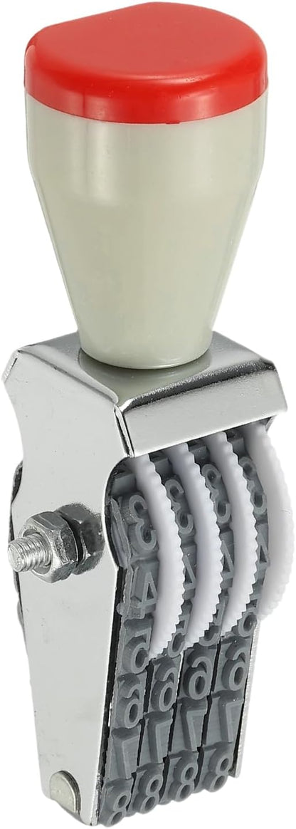 PATIKIL 4 Digit Number Roller Stamp, Adjustable Rubber Stamp Changeable Numerical Symbol Office Date for Business Creative Price Tag