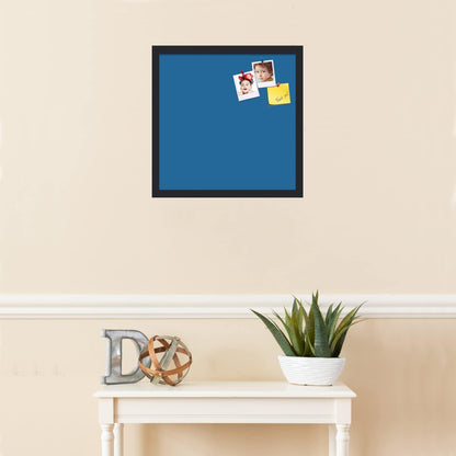 PinPix 18x18 Inch Cork Bulletin Board. This Decorative Framed Pin Board Comes with Navy Pastel Design and a Satin Black Frame. Ideal for Home Office Decor or Message Board (PinPix-1811)