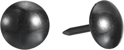 uxcell Upholstery Tacks Nail Pins Furniture, 100Pcs 9x13mm Thumb Tack Pins Assortment Kit Carbon Steel for Home Sofa DIY Decorative Nail Heads Nails, Black