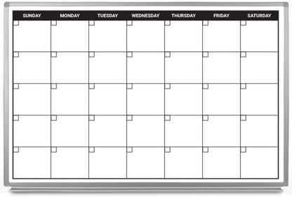Month Calendar Dry-Erase Scheduling Whiteboard 48" x 36"