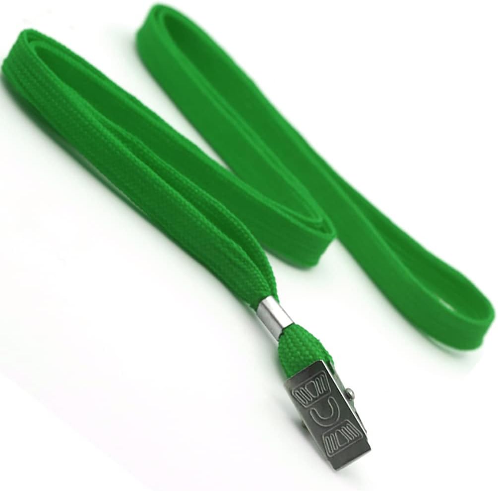 Ollain Badge Lanyards Neck Bulk Cruise Lanyards Lanyard with Clip for ID Card Name Tags Badge Holders (Green, 100 Pack)