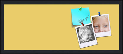 PinPix 30x12 Inch Cork Bulletin Board. This Decorative Framed Pin Board Comes with Honey Pastel Design and a Satin Black Frame. Ideal for Home Office Decor or Message Board (PinPix-1810)