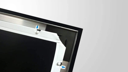 Silver Ticket Products STR Series 6 Piece White 1.1 Gain 120" Diagonal 16:9 Format Projection Screen, Aluminum Frame, Wall Mounted, 109.25x63.625 inches STR-169120