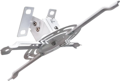 Low Profile Projector Ceiling Mount Universal, 22 lbs Max Weight, 360° Rotation 30° Tilt | Universal Projector Bracket 3.3" High, Suspended Drop Ceiling Mount Kit for Home & Office Projectors(White)
