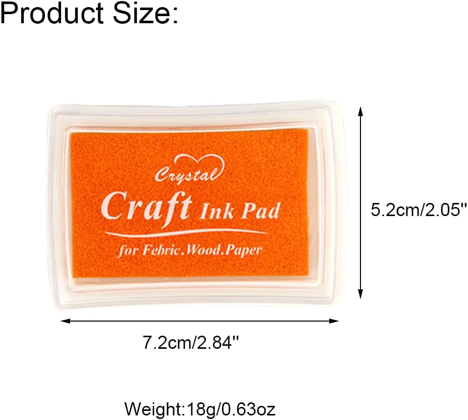 6 Pcs Craft Ink Pad, Washable Ink Pads for Kids Multicolor Ink Pads for Rubber Stamps, Paper, Scrapbooking, Wood Fabric, 6 Unique Darken Colors