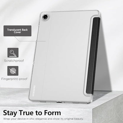 MoKo Case for Galaxy Tab A9+/A9 Plus 11 inch 2023, Slim Stand Protective Smart Cover with Hard PC Translucent Back Shell for Tab A9 Plus Tablet (SM-X210/X216/X218), Auto Wake/Sleep, Notebook Black