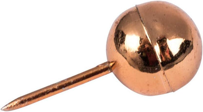 JAM PAPER Colorful Push Pins - Round Head Map Thumb Tacks - Rose Gold Pushpins - 100/Pack