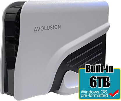 Avolusion PRO-Z Series 6TB USB 3.0 External Hard Drive for WindowsOS Desktop PC/Laptop (White) (Renewed)