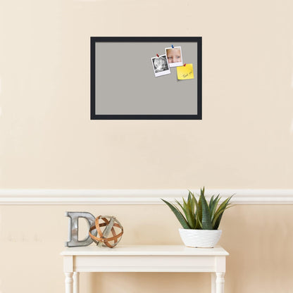 PinPix 21x15 Inch Cork Bulletin Board. This Decorative Framed Pin Board Comes with Dark Stone Design and a Satin Black Frame. Ideal for Home Office Decor or Message Board (PinPix-1808)