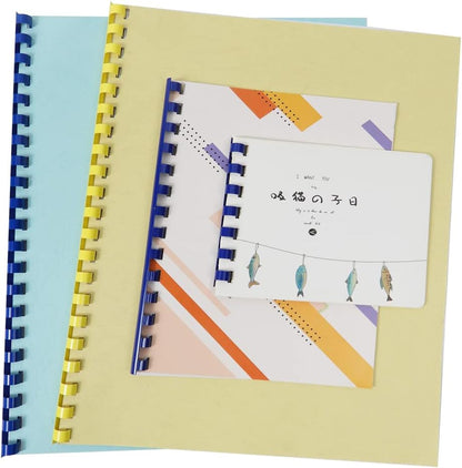 Rayson CR-12-100-M Plastic Binding Combs 1/2in. 21-Ring, 90-Sheet Capacity, Colorful Comb Binding Spines, Max. Binding A4 Size Paper (8.3"×11.7"), Box of 100