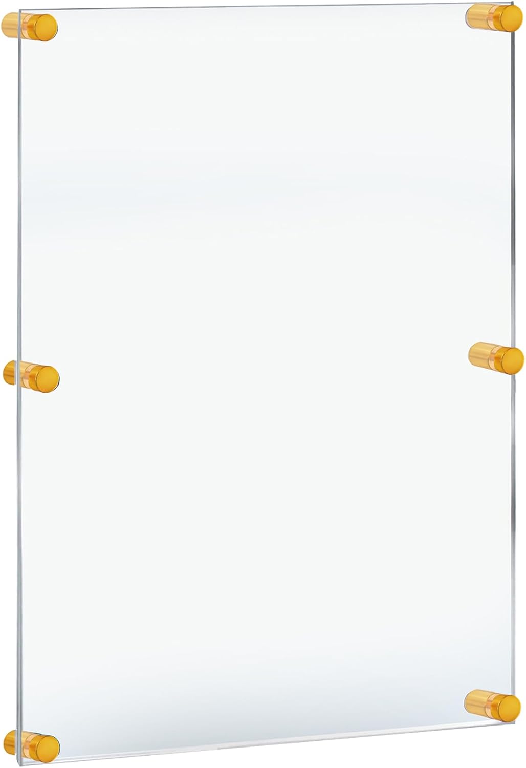 Azar Displays 105536-GLD Acrylic Floating Double Panel Wall Frame,24" x 36" Graphic Size, Overall Frame Size: 28" x 40", Gold
