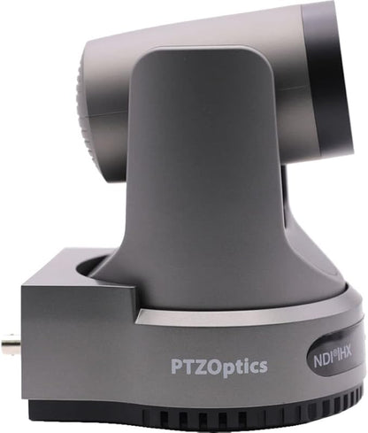 PTZOptics Move 4K SDI/HDMI/USB/IP PTZ Camera with 20x Optical Zoom (Gray) (PT20X-4K-GY-G3) + Lens Cleaning Kit + HDMI Cable + Ethernet Cable + Color Wire Ties