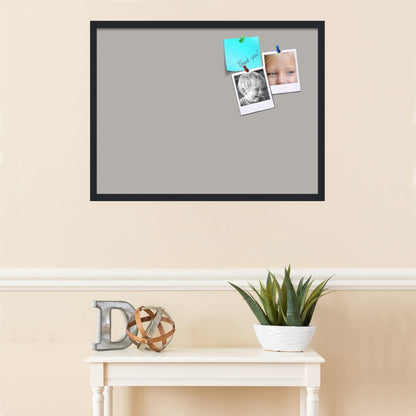 PinPix 32x24 Inch Cork Bulletin Board. This Decorative Framed Pin Board Comes with Dark Stone Design and a Satin Black Frame. Ideal for Home Office Decor or Message Board (PinPix-1808)
