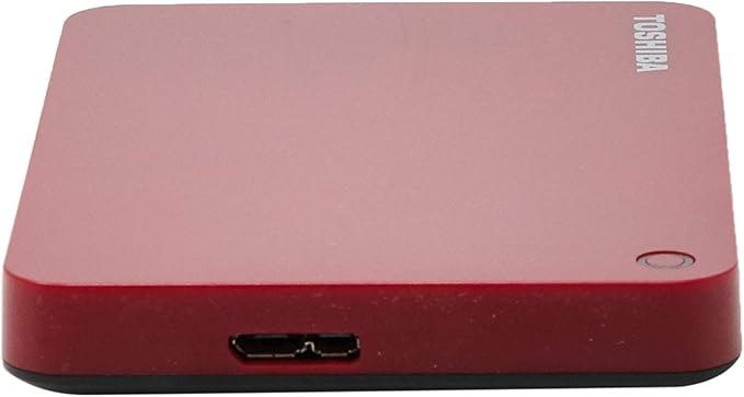 Toshiba Canvio Advance 1TB Portable External Hard Drive USB 3.0, Red - HDTC910XR3AA