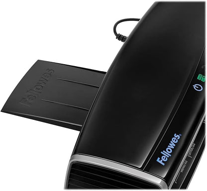 Fellowes Laminator Venus 2 125, Rapid 30-60 Second Warm-up Laminating Machine, with Laminating Pouches Kit (5734801), Black, Silver, 5.1" x 21.3" x 8.2"