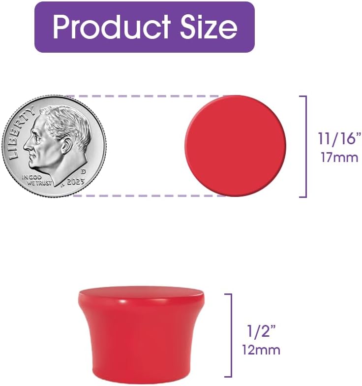 Strong Magnets for Whiteboard, Glassboard and Fridge (Black, 8 Pack, Small). N54 Neodymium Rare Earth Heavy Duty Magnets for Home and Office Supplies.