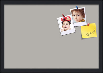 PinPix 22x15 Inch Cork Bulletin Board. This Decorative Framed Pin Board Comes with Dark Stone Design and a Satin Black Frame. Ideal for Home Office Decor or Message Board (PinPix-1808)